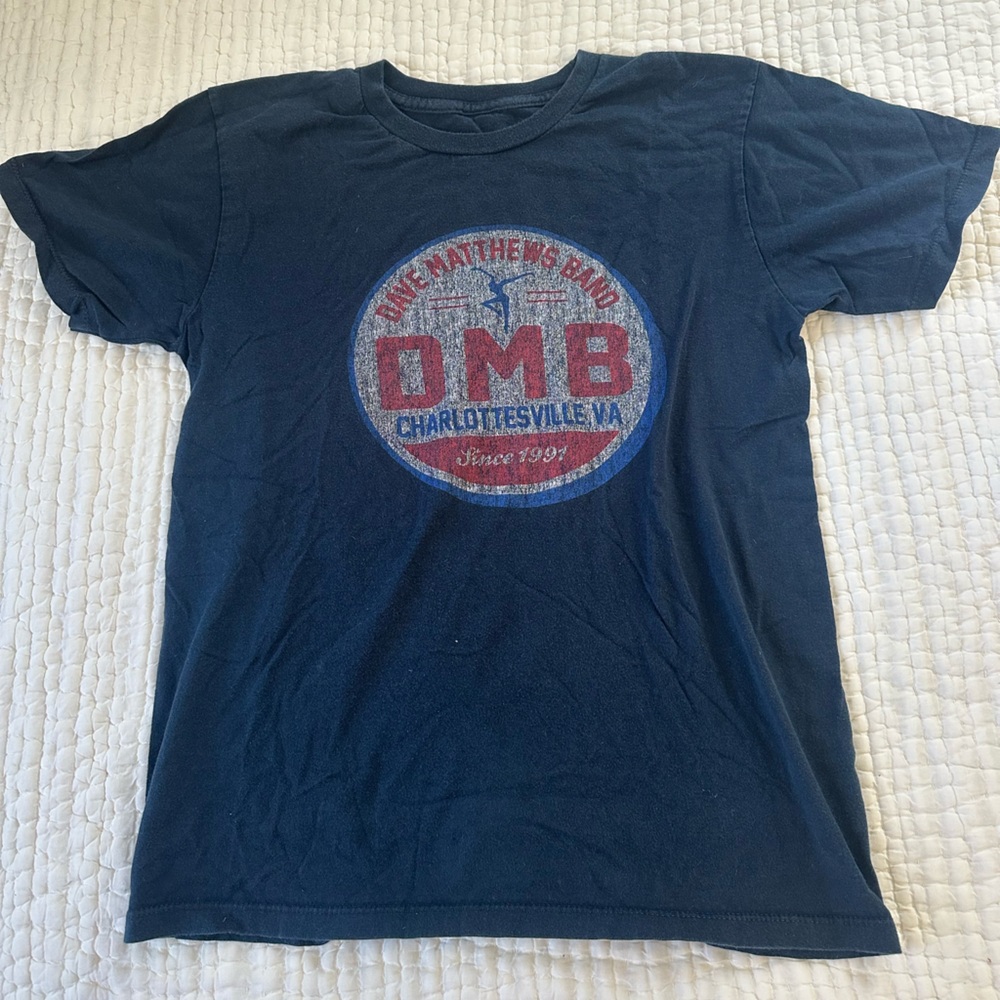Unisex Navy Graphic Tee - DMB Charlottesville 💙❤️ Size S